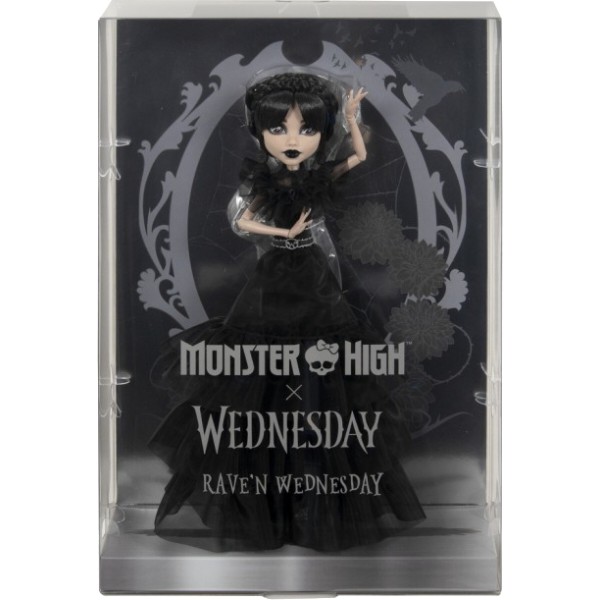 Фото - Коллекционная кукла Monster High Венздей "Танцы Rave'N", Monster High X Wednesday (HXJ03)