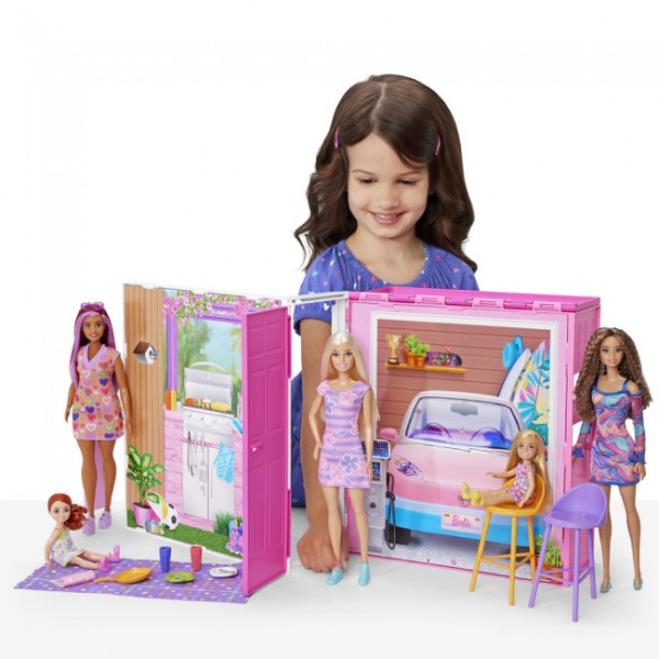 Фото - Меблі і будиночки для ляльки Barbie двоповерховий (HRJ76)