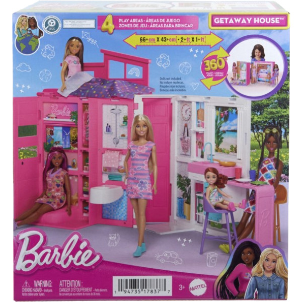 Фото - Меблі і будиночки для ляльки Barbie двоповерховий (HRJ76)