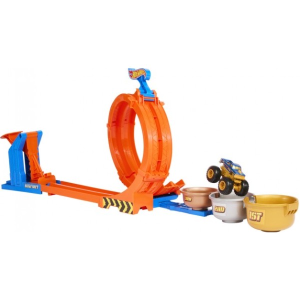 Фото - Ігровий набір Hot Wheels "Петлі та трюки" серії "Змагання за кубок" Monster Trucks (JBX64)