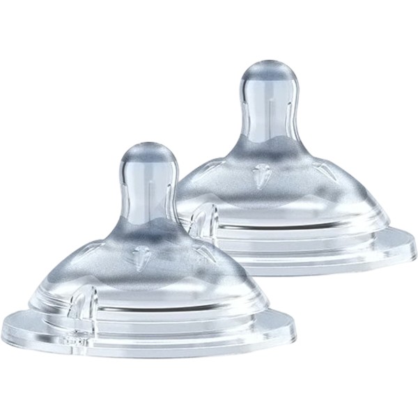 Фото - Великий потік соска дитяча силіконова Chicco Natural Feeling від 6 м 2 шт. (81047.20)