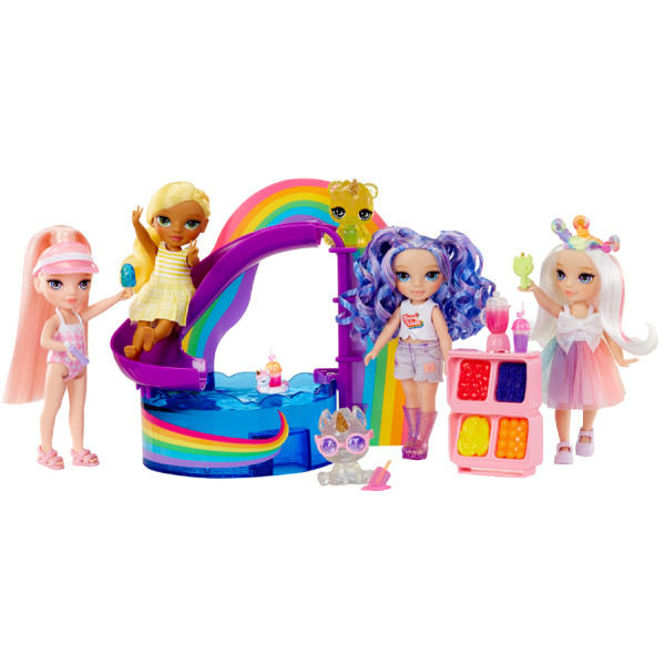 Фото - Кукольный набор Rainbow High Littles – РАДУЖНЫЙ ПРАЗДНИК В БАССЕЙНЕ с аксесс. (522249)