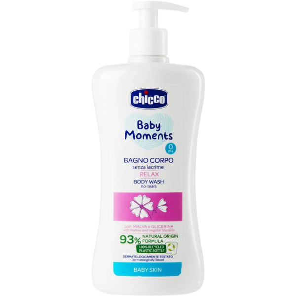 Фото - Гель для душа дитячий Chicco Без Сліз заспокійливий Baby Moments 500 мл (10582.00)