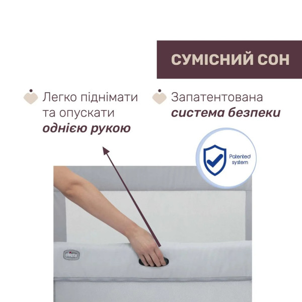 Фото - Ліжечко дитяче прямокутне Chicco 3 в 1  Next 2 Me Forever (79650.61)