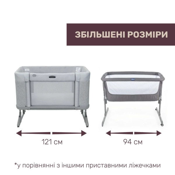 Фото - Ліжечко дитяче прямокутне Chicco 3 в 1  Next 2 Me Forever (79650.61)