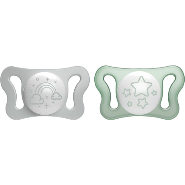 Фото - Ортодонтическая пустышка Chicco Physioforma Micro 0-2 месяцев 2 шт. (75126.41)