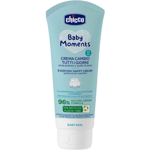 Фото - Крем під підгузок Chicco з патенолом Baby Moments 100 мл (11641.00)