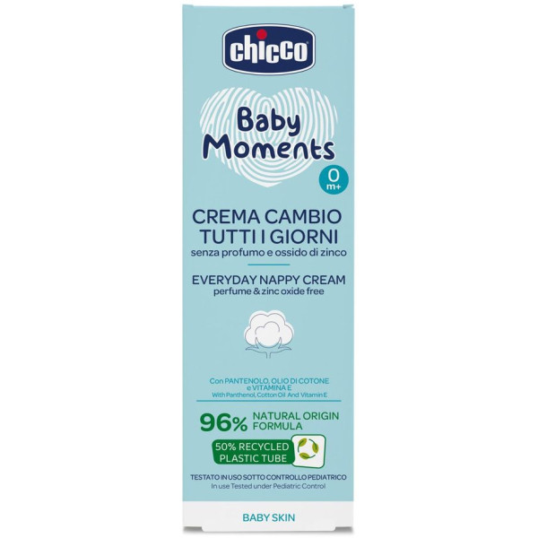 Фото - Крем під підгузок Chicco з патенолом Baby Moments 100 мл (11641.00)