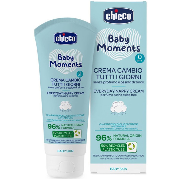 Фото - Крем під підгузок Chicco з патенолом Baby Moments 100 мл (11641.00)