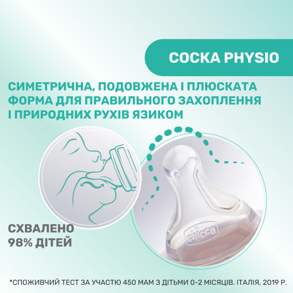 Фото - Пляшка для годування Chicco PERFECT 5 240 мл від 2 м середній потік (20223.21.40)