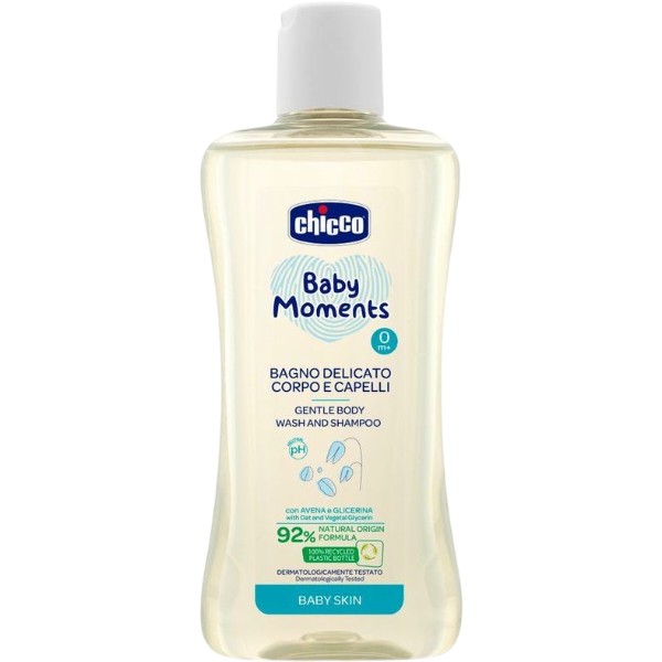 Фото - Шампунь для детей Chicco Baby для тела и волос с экстрактом овса Baby Moments "Без слез", 200 мл (10593.00)