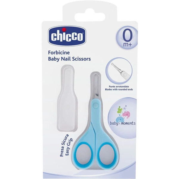 Фото - Ножиці манікюрні дитячі Chicco з ковпачком блакитні (05912.20)
