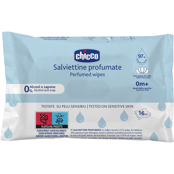 Фото - Влажные салфетки для грудничков Chicco 16 шт. (12050.20)