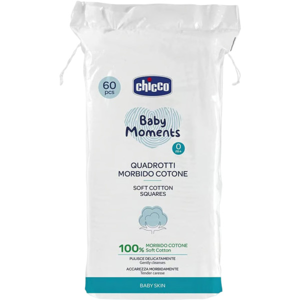 Фото - Сухі серветки дитячі Chicco Baby Moments 60 шт. (10609.00)