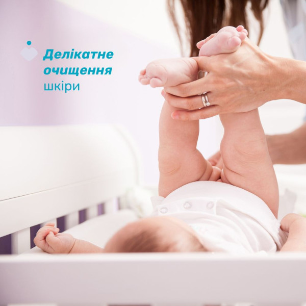 Фото - Сухі серветки дитячі Chicco Baby Moments 60 шт. (10609.00)
