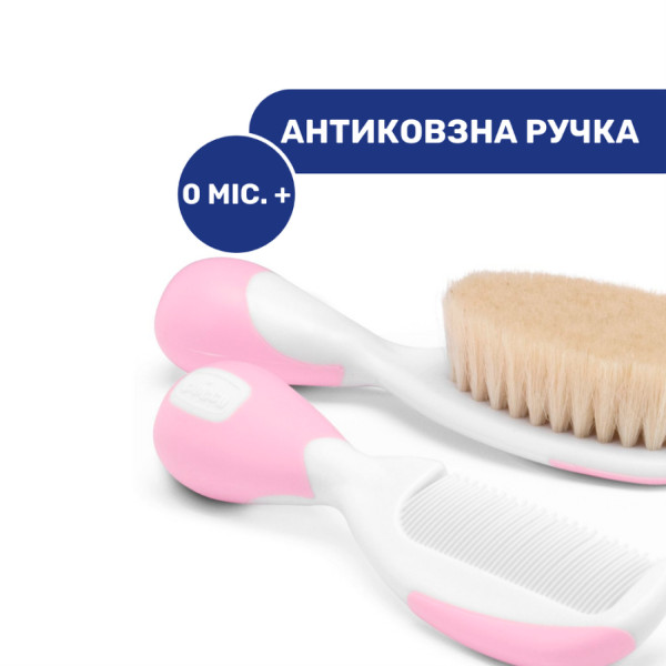 Фото - Набір по догляду за дитячим волоссям Chicco рожевий (06569.10)