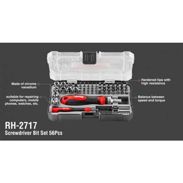 Фото - Набір викруток Ronix 56 шт. (RH-2717)