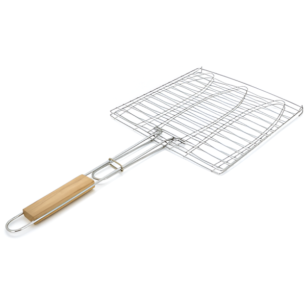 Фото - Решітка для гриля-барбекю Voltronic для рыбы 28х28 см (YT-GRf28) Фото - Решітка для гриля-барбекю Voltronic для рыбы 28х28 см (YT-GRf28)