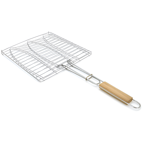 Фото - Решітка для гриля-барбекю Voltronic для рыбы 28х28 см (YT-GRf28)