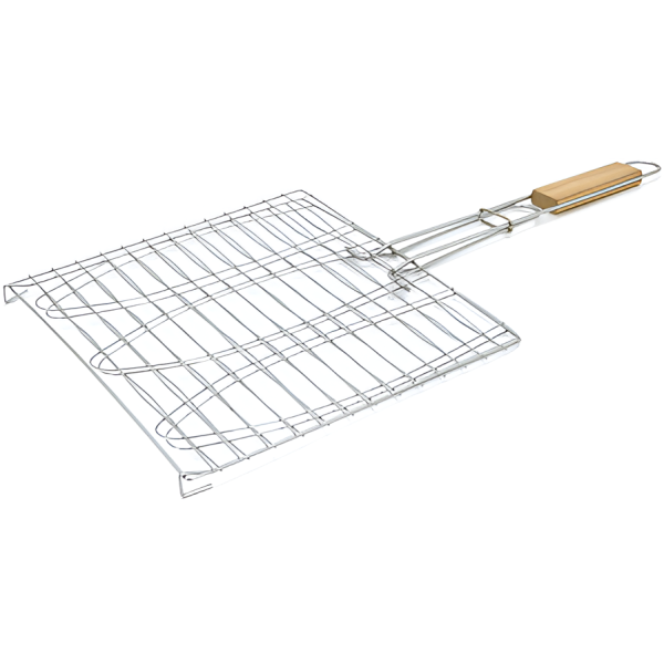 Фото - Решітка для гриля-барбекю Voltronic для рыбы 28х28 см (YT-GRf28)