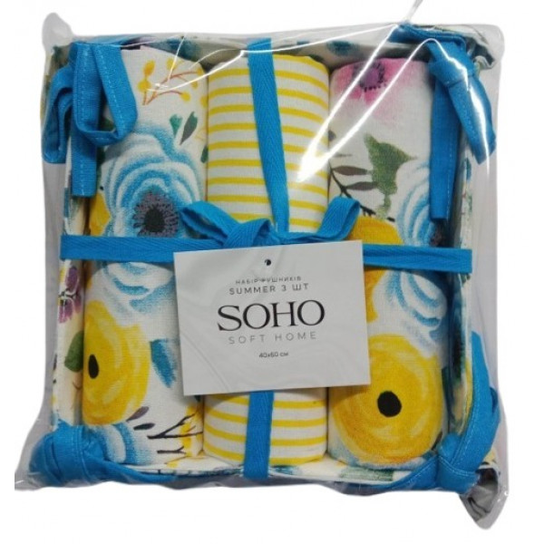 Фото - Набор полотенец SOHO 40х60 см Summer 3 шт. (BS 87407A)