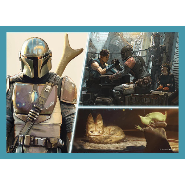 Фото - Пазли (3-4 роки) Trefl 4в1 Star Wars Мандалорець (5900511343977)