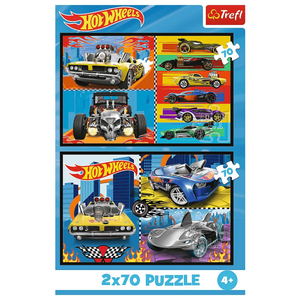 Фото - Пазлы (3-4 года) Trefl 2x70 Hot Wheels Игрушечные машинки (44424)