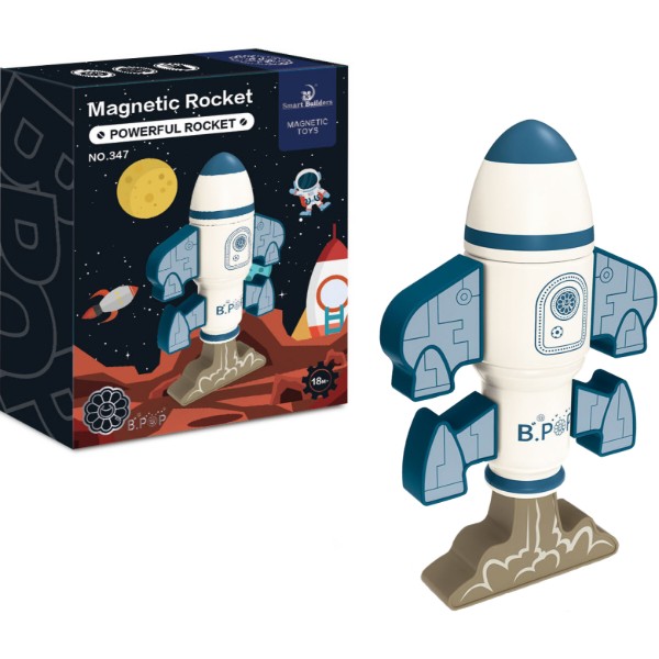 Фото - Магнитный конструктор MAGNETIC TOYS ракета 8 эл. (347)