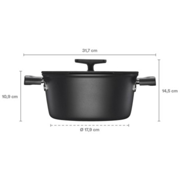 Фото - Каструля Fiskars Hard Face 3,5 л (1075526)