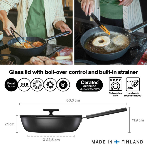 Фото - Сотейник Fiskars Hard Face 28 см (1075530)