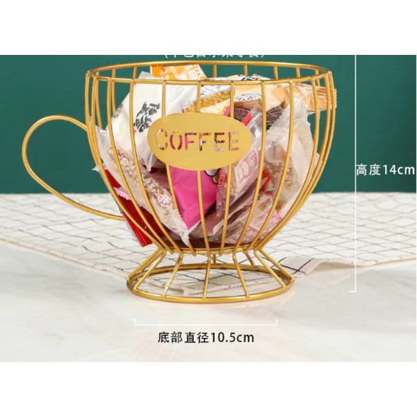 Фото - Емкость для фруктов Viva LACY CUP GOLD 19.5x14x10.5 см (B090061)
