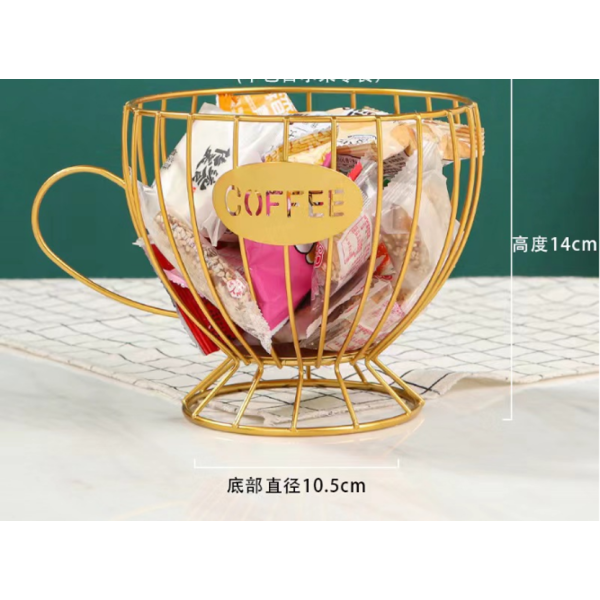 Фото - Ємність для фруктів Viva LACY CUP GOLD 19.5x14x10.5 см (B090061)