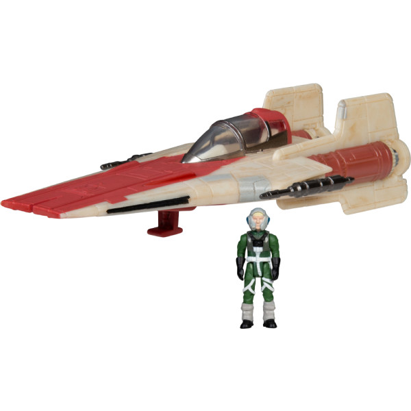 Фото - Колекційна фігурка STAR WARS Small Vehicle Транспорт та фігурка A-Wing 7.5 см (SWJ0079)