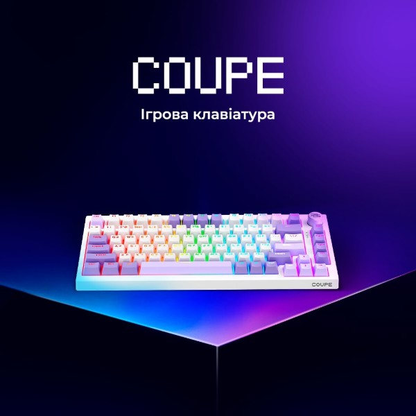 Фото - Клавиатура беспроводная игровая Proove Gaming Coupe (Ukraine Layout) White (WKCP00022402)