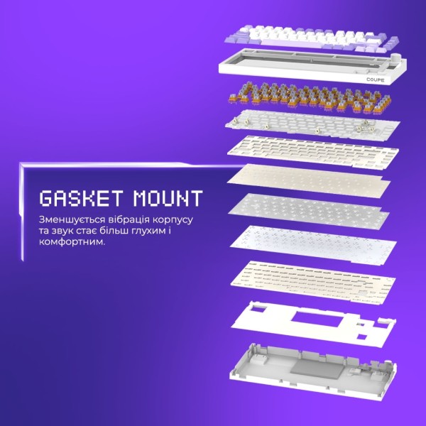 Фото - Клавиатура беспроводная игровая Proove Gaming Coupe (Ukraine Layout) White (WKCP00022402)