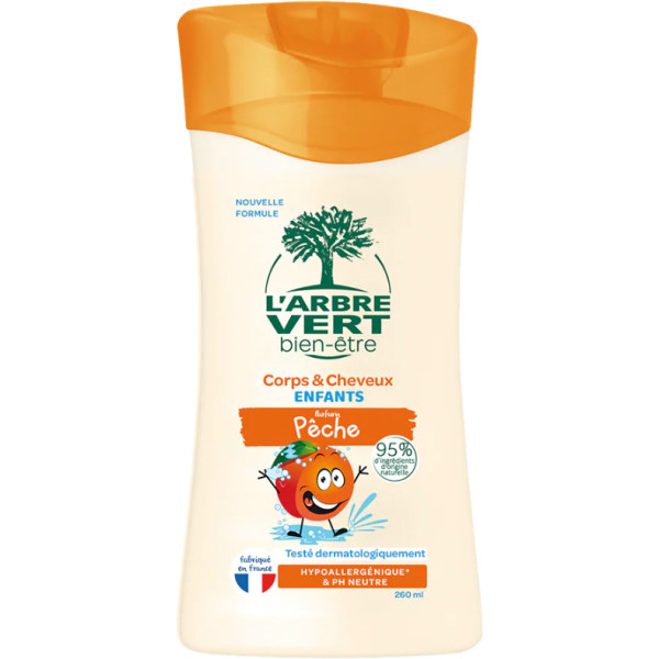 Фото - Гель для душа дитячий L'Arbre Vert Персик 260 мл (3450601100437)