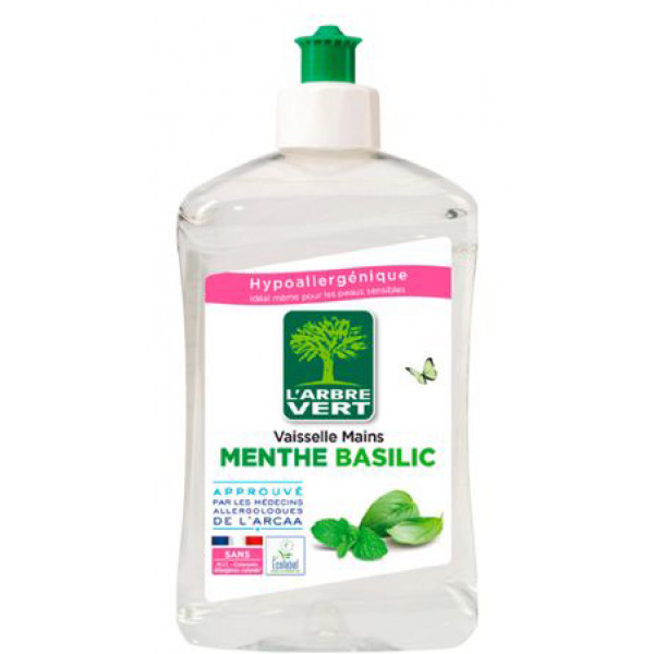 Фото - Средство для ручного мытья посуды L'Arbre Vert Мятный Базилик 500 мл (3450601047114)