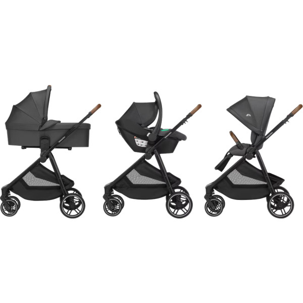 Фото - Коляска універсальна 3 в 1 Bebe Confort LUVIA TRIO Mineral Graphite