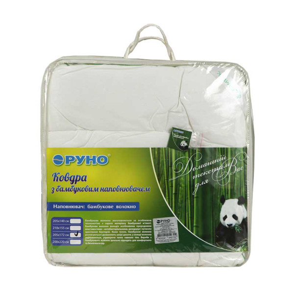 Фото - Одеяло демисезонное двуспальное евро Руно 200х220 бамбуковая (322.29БКУ)