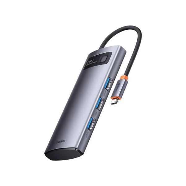 Фото - Хаб USB Baseus 4in1 Type-C/USB3.0х4 Grey (WKWG070013)
