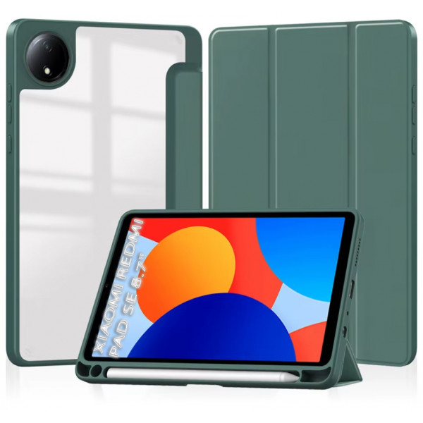Фото - Чохол для планшета BeCover Soft Edge TPU з кріпленням для стілусу for Xiaomi Redmi Pad SE 8.7'' Dark Green (712566)
