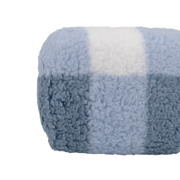 Фото - Плед полуторный Biltex шерпа Chester blue 150х200 (2000998958350)