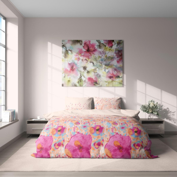 Фото - Комплект постельного белья DAISY микрофибра Pink Flower 145х215, 1 нав. (4820288222231)