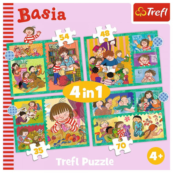 Фото - Пазли (3-4 роки) Trefl "Пригоди" / Сім'я Базі (4в1)(34606)