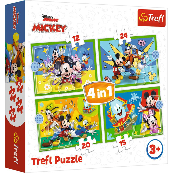 Фото - Пазли (3-4 роки) Trefl 4в1 Mickey&friends Серед друзів (46169)