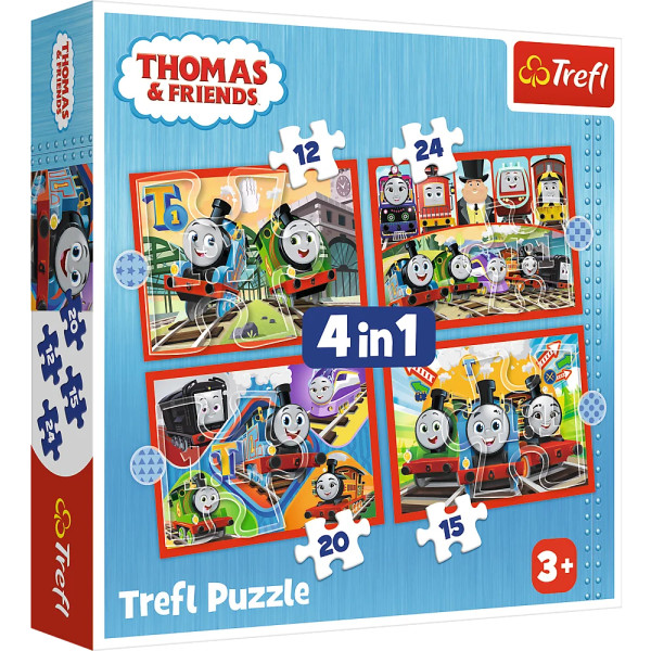 Фото - Пазли (3-4 роки) Trefl 4в1 Thomas&Friends Дивовижний Томас (46190)