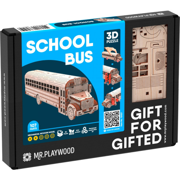Фото - 3D пазлы Mr.Playwood Школьный автобус механический (10107)