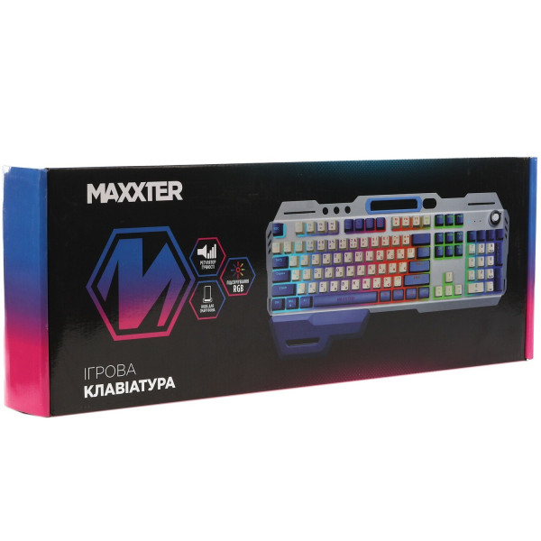 Фото - Клавиатура проводная игровая Maxxter KBG-RGB-01-UA