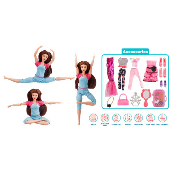 Фото - Колекційна лялька DO йогиня з одягом і аксесуарами 29 см (JJ8676-1Q)