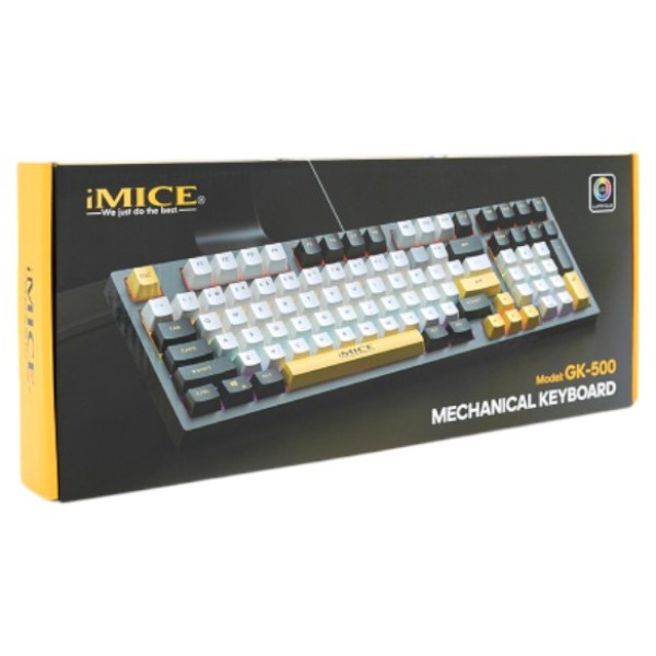 Фото - Клавиатура проводная игровая iMice GK500 USB Wired (TYPE-C) White-Black